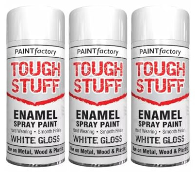 YSAMAX All Purpose White Gloss Paint Spray Aerosol, Durable And Long-Lasting, Eye-Catching And Aesthetic Appearance, Resistant To Chipping, Fading, And Peeling, (3PCS)