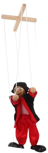 IMIKEYA Marionettenpuppe Aus Holz Klassische Piratenfigur Zum Aufhängen Für Puppentheater Und Interaktive Spiele Mit Kindern