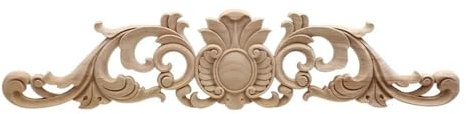 DQZRTUECA Moulures d'angle en Bois sculpté à Motif Floral Vintage for Meubles, armoires, Cadres de Porte et décoration Murale - 60 cm x 7 cm(80cmx17cm)