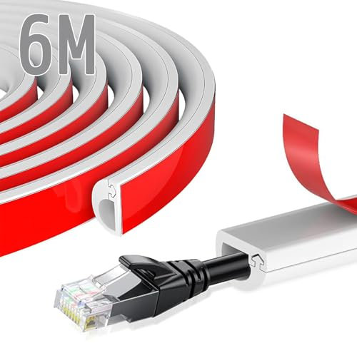 Trunking For Electric Cables,Self Adhesive Tape Cable Duct To Hide Wire,14 x 10 mm Mini Semi-Circular Side Opening Trunking Cable Trunking White, Flexible Cord Cover For Wires On Wall Floor