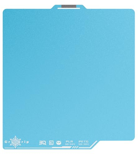 BIQU CryoGrip Pro Frostbite Panda Build Plate für Bambu-Lab 3D Drucker | für P2S/P1S/P1P/X2D/X1C/X1E/A1, Raum Temperatur Druck Kaltplatte 257x257mm, Grobes Texturiertes Federstahlblech