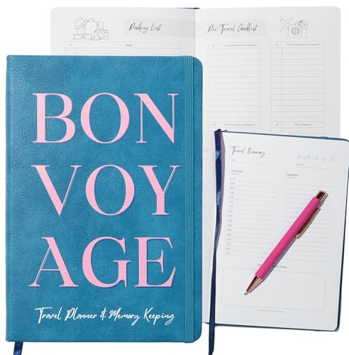 Travel Journal – Itinerary Planner Organizer & Traveling Memory Diary for Women and Men, Travel Log Book for 6 Trips with Packing Lists, Notes & Reflections, A5 Size (Undated)