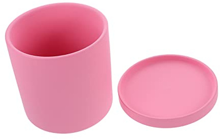 POPETPOP Maceta de Cerámica para Suculentas y Flores, Estilo Nórdico, Tamaño 15x15x15 Cm, Color Rosa Melocotón con Orificio y Bandeja a Juego, Adecuado para Decoración Interior y Jardín