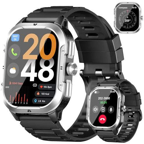 Smart Watch for Men Women, Smartwatch Fitness Tracker with GPS, Call Function Smart Watch, 100+ Sports Modes Pedometer/Heart Rate Monitor/Sleep Tracker