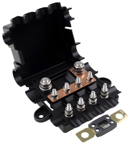 VOZINMOST Fuse Block with Mage Fuse 100Amp, Power Distribution Block for Vehicles, Equipment Applications, 12V/36V Systems