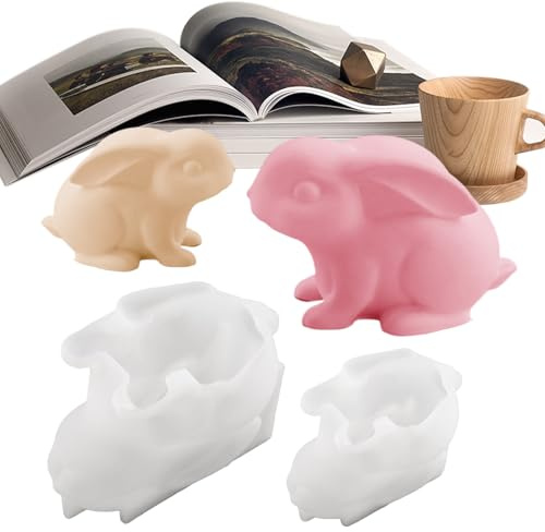 Spring Party Molds - Rabbit 3D Nonstick Mould, Durable Resin Modeling Dough, Durable Decoration Accessory | Compact Item Ideal For Casting, Creating And Decor