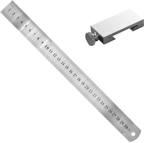 Ruler Boundary Block - 30cm Stainless Steel Ruler | Heavy Duty High Precision Scriber - For DIY, Woodworking, Measuring, Fencing, Scribing, Crafts, Home Projects