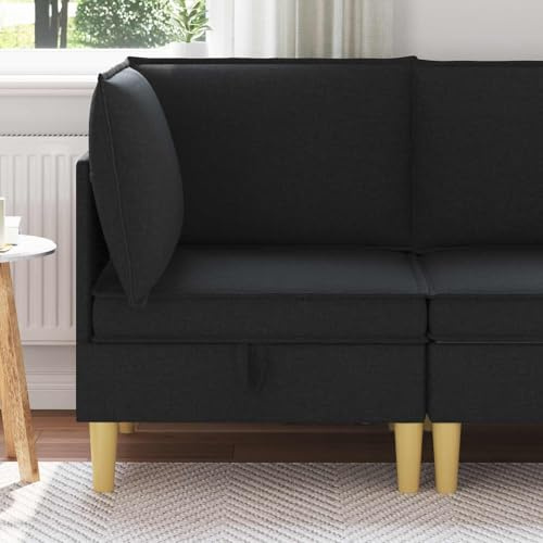 VIHHQGC Taburete otomano moderno con espacio de almacenamiento, taburete cuadrado de tela, asiento con compartimento oculto para mantas y revistas, marco de madera resistente,
