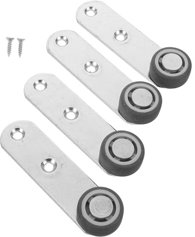 DECHOUS 4 Rodillos para Puertas Corredizas de Granero Diseño Lateral, Ruedas de Dirección Precisa y Funcionamiento Suave para Armarios y Puertas de Madera en Ambientes Residenciales