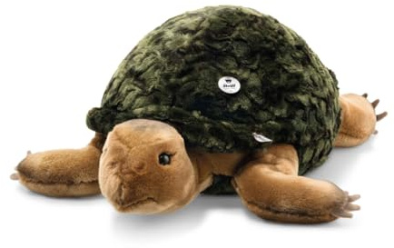 Steiff Kuscheltier Slo Schildkröte, Süßes Stofftier mit Kunststoffaugen, Kinder, Jungen & Mädchen, Plüschtier 70 cm, Khaki, 068478