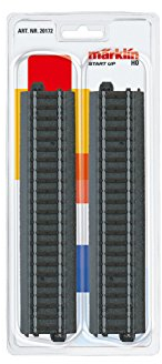 Märklin Start up – 20172 - Gerades C-Gleis 171,2 mm (Inhalt: 4X) – stabiles Modellgleis – realistische Schotteroptik – sicheres Stecksystem – Zubehör Modelleisenbahn – ab 6 Jahren – Spur H0