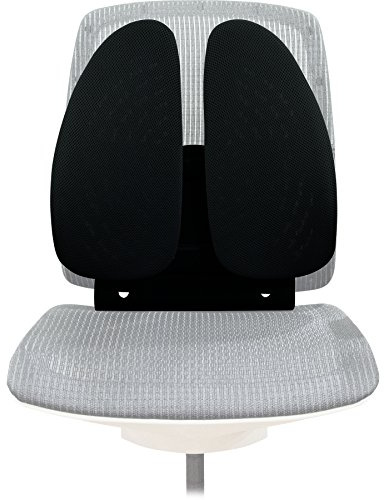 ellowes - Back Angel Respaldo Ergonómico - Cojín con Soporte Lumbar Ajustable Proporciona Apoyo Lumbar para la Espalda, Adaptable a Cualquier Silla. Mejora la Postura. Certificación FIRA. Color Negro