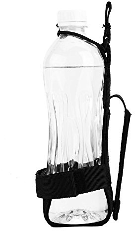 VGEBY Molle Flaschenhalter, 800D Nylon Wasserflaschenhalter Trinkflasche Beutel Gürtel zum Wandern Radfahren Camping Outdoor Sport (Farbe : Schwarz)