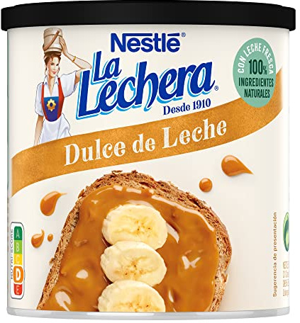 La Lechera Dulce de leche, Leche condensada - Lata de leche condensada abre fácil - Caja de 12 x 397 g