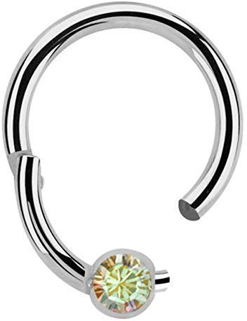 Titan Piercing BCR, Clicker 1,2 mm mit 3 mm Steinkugel