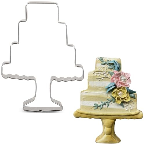 LILIAO Cake Cookie Cutter for Wedding - 3.1 x 4.3 inches - Stainless Steel