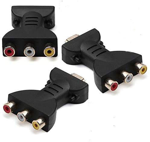 1 x adaptador de audio y vídeo HDMI a 3 RCA cabeza hembra, 70 x 40 x 15 mm, para ser utilizado en la TVHD, DVD, proyectores, sistemas de cine en casa y todos los