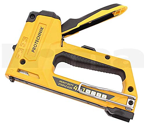 BSD Grapadora Manual Profesional 4 en 1 - Grapas tipo G,A,U,T de 4 a 14 mm - Grapadora de Tapicería de Alta Resistencia