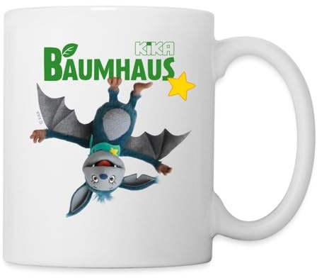 KiKA-Baumhaus mit Fidi Hängt vom Logo Tasse