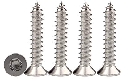 Drenky 100 Stück Holzschrauben Torx 4x20 mm Aus Edelstahl Rostfrei A2 Vollgewinde Spanplattenschrauben Mit Senkkopf Selbstschneidende Universalschrauben TX20