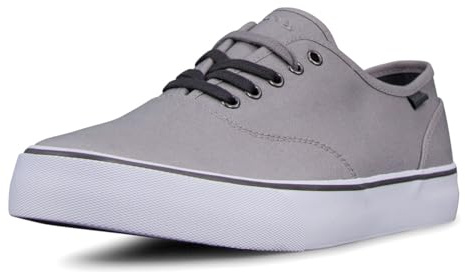 Lugz | Lear Classic Casual Sneakers for Men | Lace Up Mens Canvas Shoes | Everyday Men Footwear, Alloy/Charcoal/White, 9 M US
