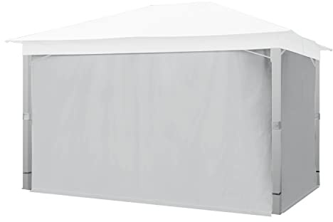 TOOLPORT 4 Seitenteile für Gartenpavillon Sunset Premium 3x4 m - Polyester ca. 180 g/m² - mit Reißverschluss - grau