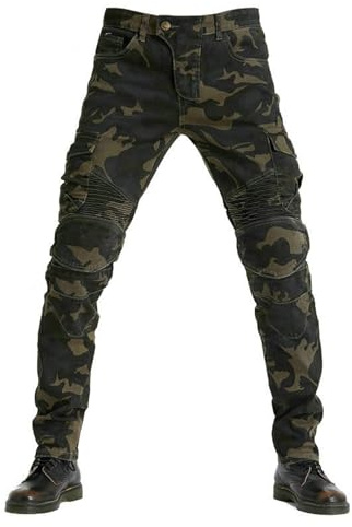 HULG Motorradhose Herren,motorrad Jeans Herren,motorradhose Herren Mit Protektoren,motorradbekleidung Herren,Suitable for Winter and Summer (camouflage,3XL)