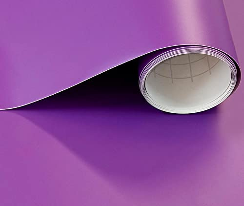 Möbelfolie Matt Selbstklebende Folie Vynil Plotterfolie 30X120 cm Mobelklebefolie Selbstklebende Folie Matt für Wand Küche Fliesen Wasserdicht (Violett)