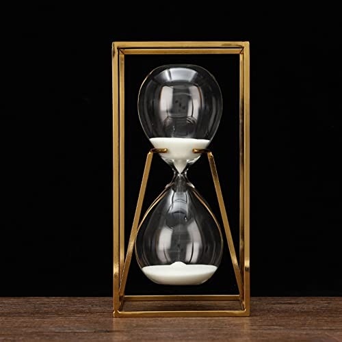 Jiawinng Sanduhr Sanduhr, Vintage Sanduhr Sanduhr, Antike Metall Sanduhr Mit Weißem Sand Hochzeit Home Schreibtisch Büro Klassenzimmer Dekor,30min