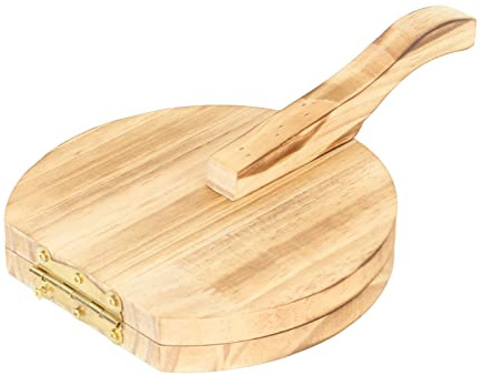 Teigpresswerkzeug aus Holz, Mais Tortilla Presse, Knödelhaut Holzpresse, Gebäck Pizzaroller, Nudelholz Alternative, Manueller Teigroller für Einheitliche Formen