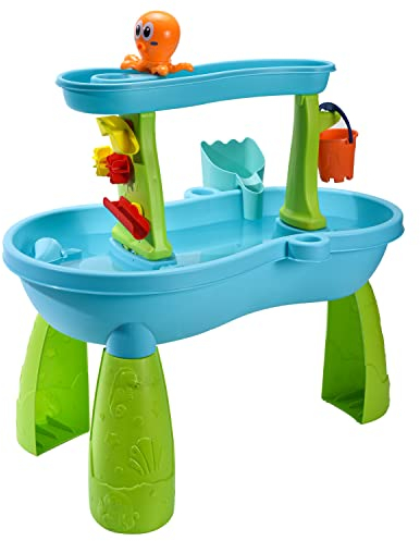 YUDOXN Sand Wassertisch Sandspielzeug Kinder | Kleinkind Wassertisch | Kinder Sand Wassertisch und Spieltisch.Outdoor Spieltisch für Kinder Mädchen Junge (Doppeldeckertisch)