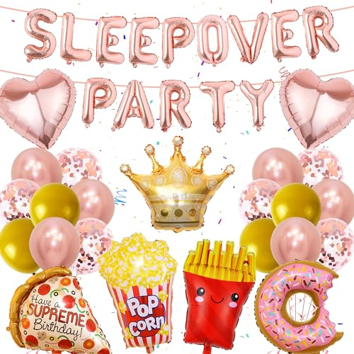 Mädchen-Pyjama-Partyzubehör – Pyjama-Party, Ballon-Nachtdekoration für Mädchen