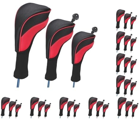 Golfschlägerhaube, Nylon, Eisen, staubdicht, für Outdoor-Sport, Rot, 10 Stück