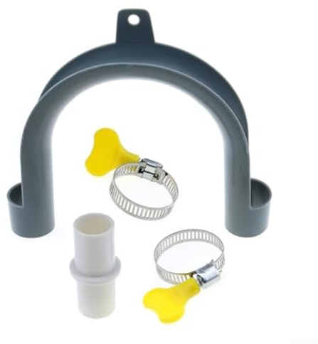 Convenient PVC Washing Machine Drain Hose Extension Kit, Secure Installation, Stainless Steel Clamps