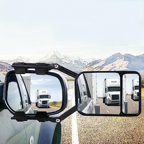 KACEPAR Towing Mirror Heavy Duty Multi Fit Clamp On Towing Caravan 4X4 Trailer RV TruckTow Mirror Universal Fit