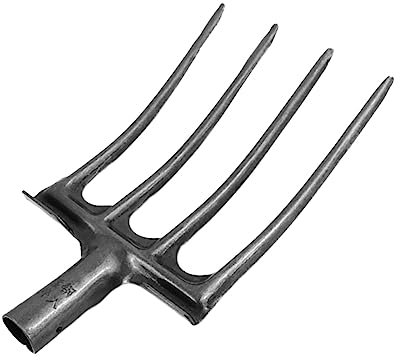 BZVCRTYKL Fourche à Creuser Le Sol multifonctionnelle Fourche à bêcher de Jardinage en Acier au manganèse Robuste Fourche de Jardinage for raboter des Terres égales, 4 dents/11(Color:4 Tines)