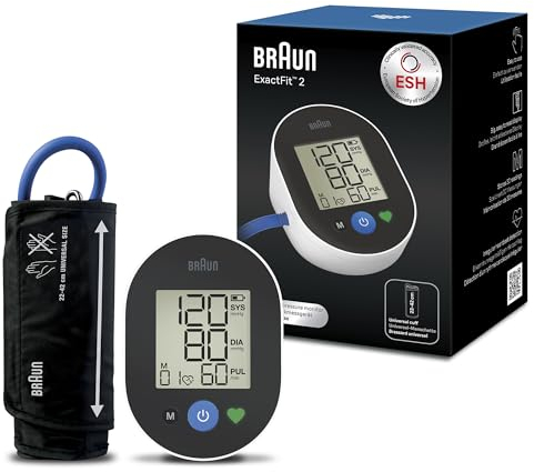 Braun ExactFit™ 2 Upper arm Blood Pressure Monitor | Clinically Validated Accuracy | Colour-Coded Indicator| Universal Cuff | for Home Use | BUA4050