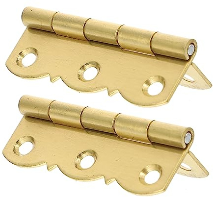 HOMOCONO Charnières de Piano Accessoires pour Instruments de Musique en Laiton Or 2pcs Résistance la Corrosion sans Bruit pour Support de Partition