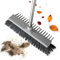 Heavy Duty Outdoor Push Broom with Rake, 127cm Dual-Sided Garden Brush & Rake for Leaves, Grass, and Debris, Long Handle Yard Sweeper for Patio, Driveway, Deck, and Garage