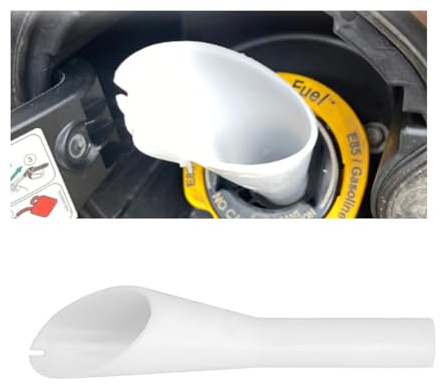 Adunsiaoto Entonnoir Carburant Diesel pour Ford, Entonnoir Remplissage Carburant, Entonnoirs De Carburant De Bouche Plastique Flexibles, pour Ford 8U5A-17B068-EB 1782177 1833948 2050651(Blanc)
