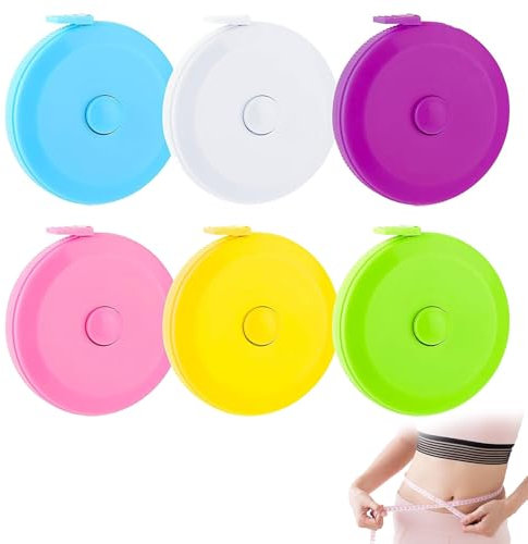 6 Stück Maßband Für Schneider - Körper, Nähen und Nähbedarf - Measuring Für Körpergröße, Kleidung, Oberweite, Kopfumfang, Längenmessung (150cm/59in)