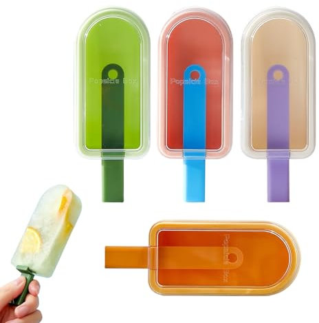Moules De popsiicle - Moules De Friandises Congelées | Moules De Glace Pop, Moules À Crème Glacée Réutilisables Avec Couvercles Et Bâtons, Gadget De Fabricant De popsiicle À Libération Facile Avec Cou