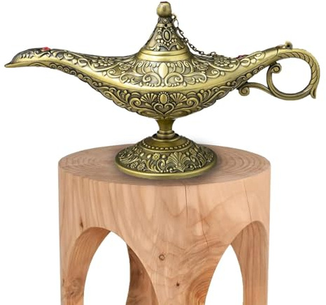 Magische Genie-Lampe - seltene klassische arabische Kostümrequisiten, Lampentopf | Sammlerstücke, Wunderlampe, keine echte Lampe, dekoratives Geschenk für Party, Weihnachten, Geburtstag