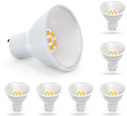 Eco.Luma 5W GU10 LED Lampen 3000K Warmweiß 800 Lumen Glühbirnen, Ersetzen 80W Halogenlampen, Abstrahlwinkel 110° Leuchtmittel led Spots, Nicht Dimmbar Energiesparlampe, 6er-Pack
