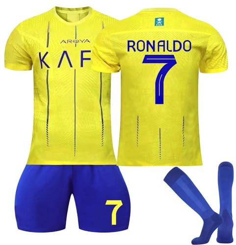 Generisch Nr.7 Fußball Trikot, Hause/Auswärts 7 Fußball Trikot Shorts Socken Set für Kinder Erwachsener, Nr.7 Fussball Trikot für Jungen Herren