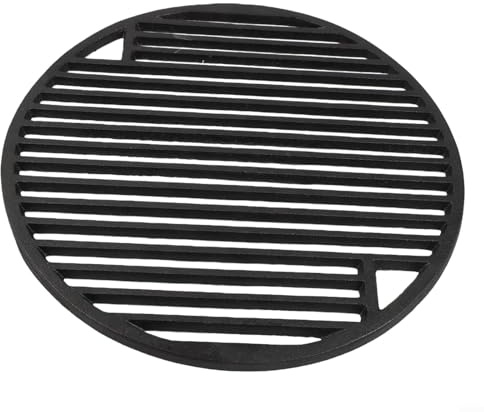 Comgooldool Round Cast Iron BBQ Grill Grate for Charcoal and Gas Grills, 30cm-45.7cm Replacement Cooking Grid, Black Barbecue Plate for Outdoor Cooking(30CM grid mesh)