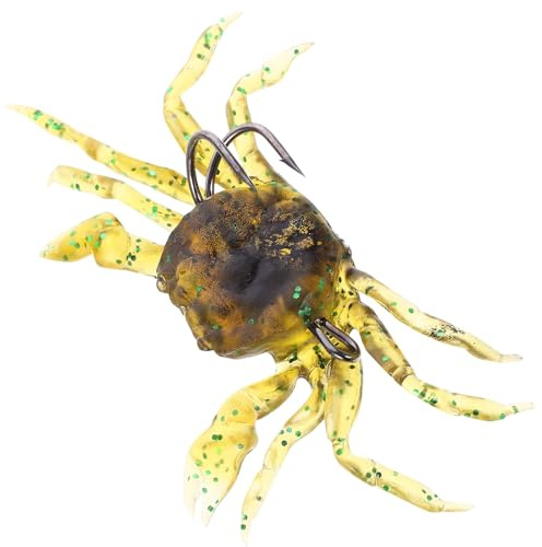 Vert Leurre de Pêche avec Hameçons Crabe Artificiel en PVC