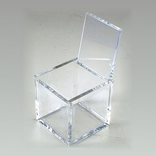 50 Würfelschachteln aus Plexiglas, 5 x 5 x 5 cm, transparent für Konfekt