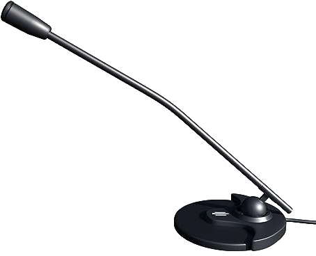 rhinocables Desktop PC Microphone Slimline Design Noise Reducing 3.5mm Jack Connection VOIP Laptop Computer Plug and Play