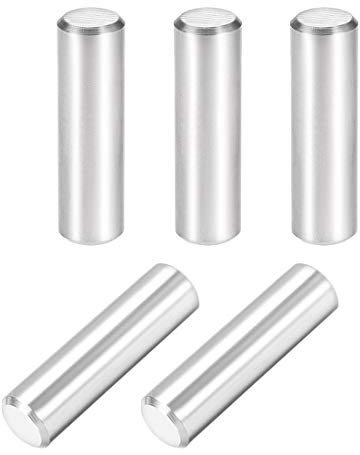 sourcing map 5 Stück Zylinderstifte Etagenbett Dübel Stifte Regal Geringe Stützregale 10mm X 35mm 304 Edelstahl Holz Silber Ton